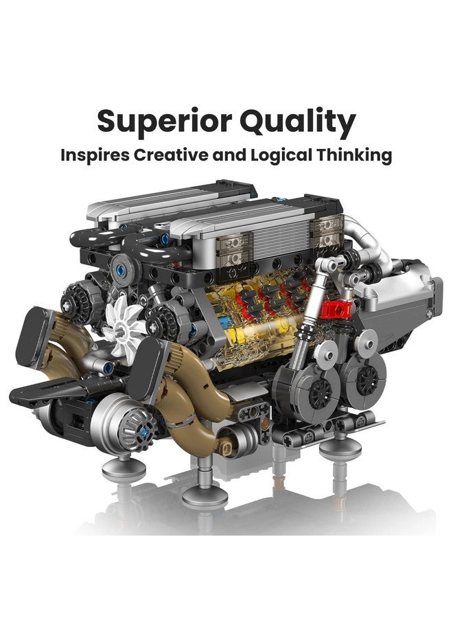 W16 Engine (10131) - V8 with Motor