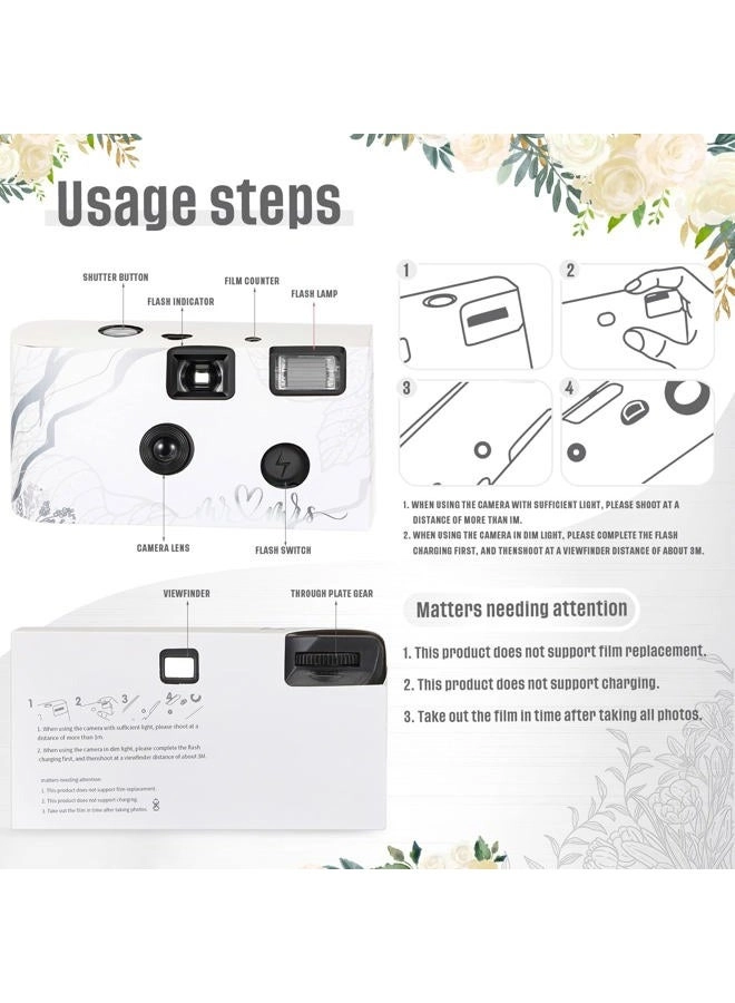 Disposable Film Camera - 4 Pcs Flash 27 Exposure 34mm