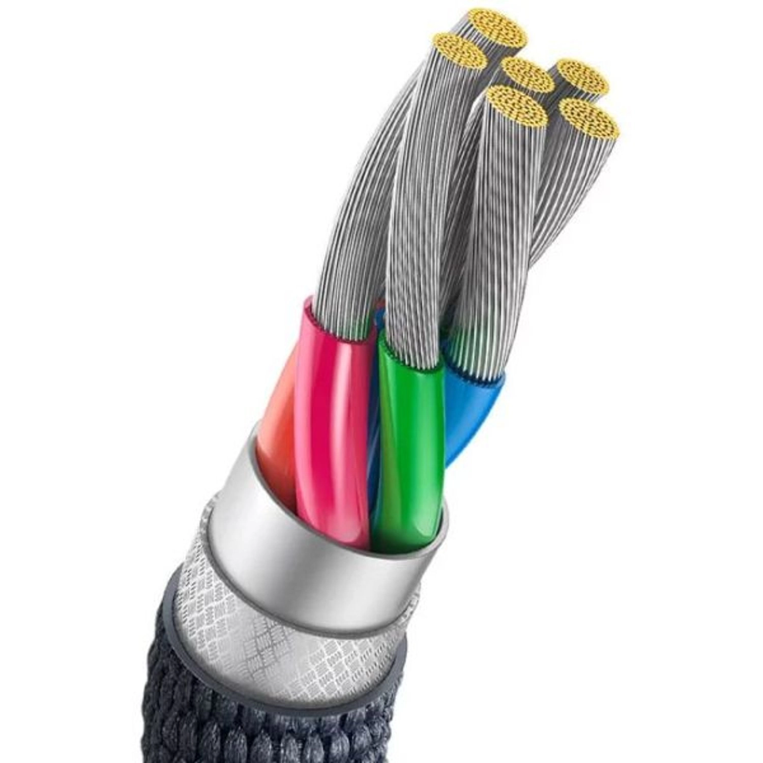 Crystal Shine Cable 100W USB-A to USB-C 1.2m Braided