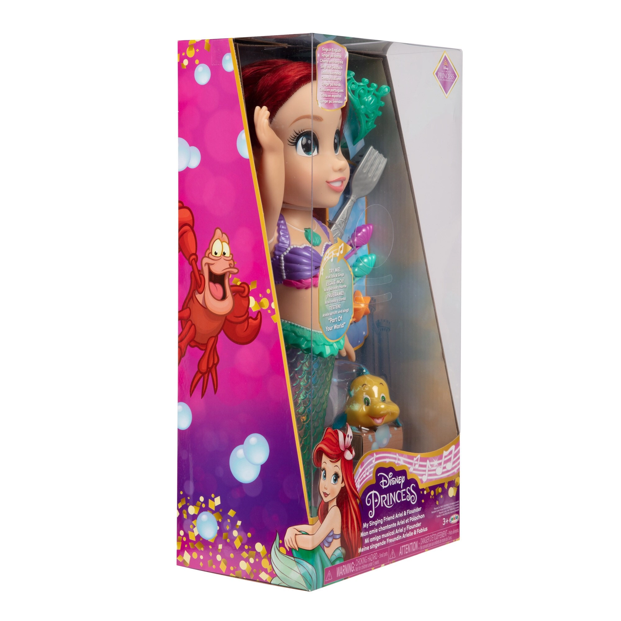 Ariel & Flounder Doll - 14 inches Accessories Ages 3+