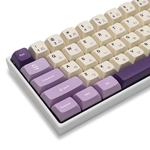 PBT Japanese Keycaps - 123 Keys XVX Profile Purple