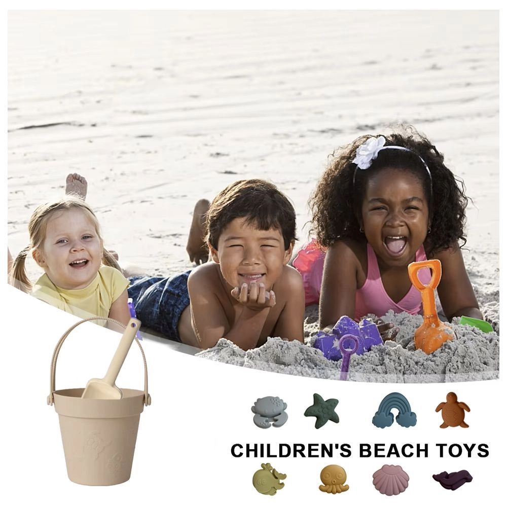 Silicone Beach Toys - 10-piece Multi Colour