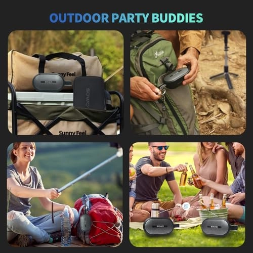Wireless Dual Bluetooth - 2Pcs Adjustable Stands Portable Case