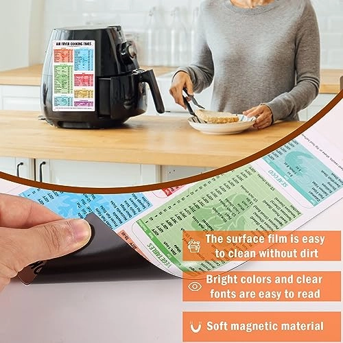 Air Fryer Magnetic Cheat Sheet - Paper 1 piece(s)