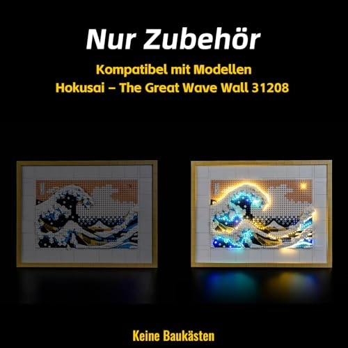 31208 Hokusai - The Great Wave - LED Light Set USB Battery 185