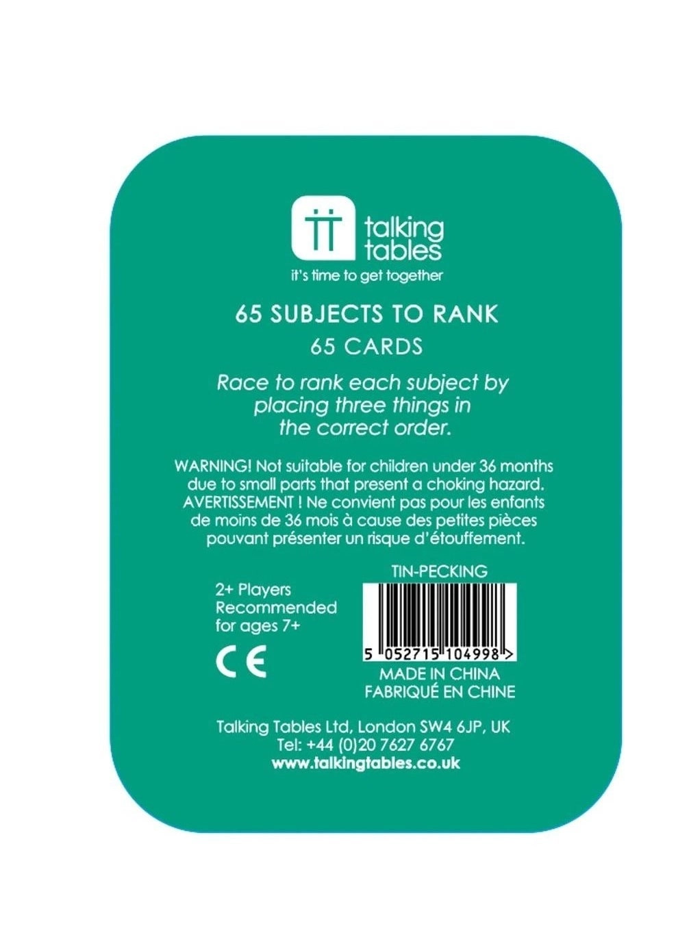 Pecking Order - Tin Trivia