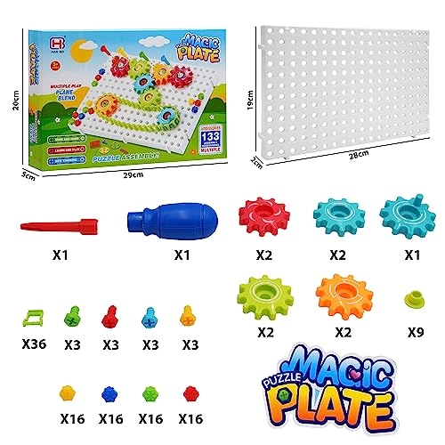Magic Plate Puzzle Toy - 36 months - 6 years 133 pieces
