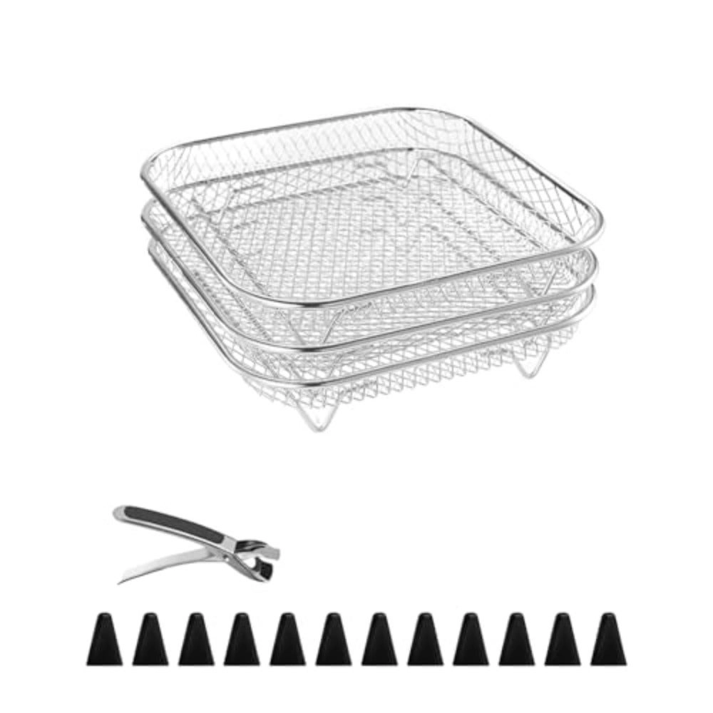 Generic Air Fryer Rack - stainless steel Pack of 3