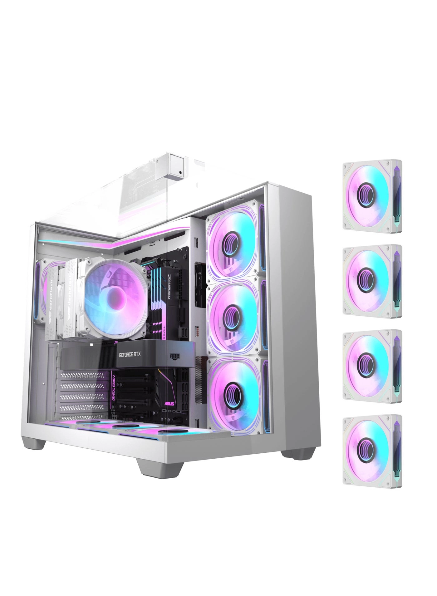 darkFlash TH285 - Three Side Tempered Glass Mid Tower
