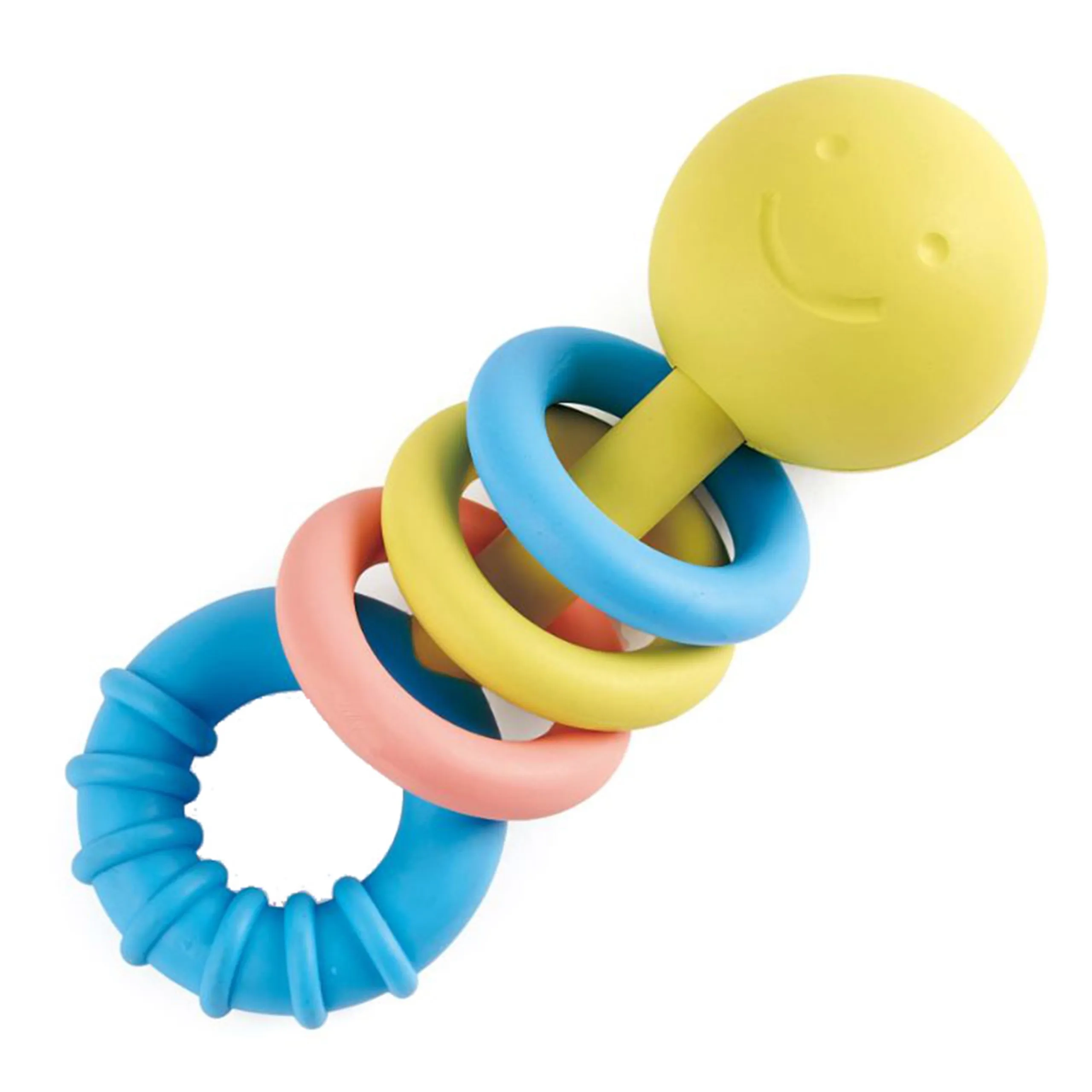Hape Rattling Rings Teether - rice-based material