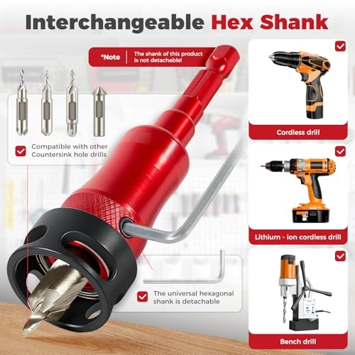 Countersink Drill Bit Set - 5Piece Hss M2