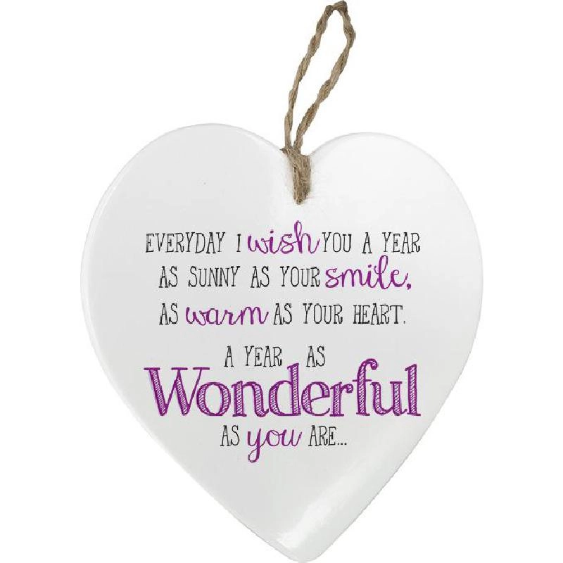 Non Branded Message Heart - Ceramic