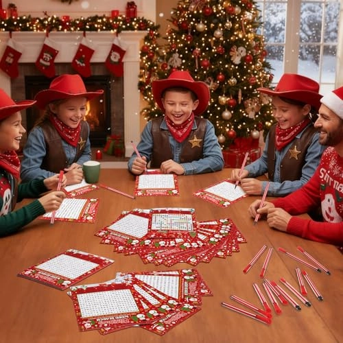 Christmas Word Search Game Card Set - English 12 years and up 41 Pcs