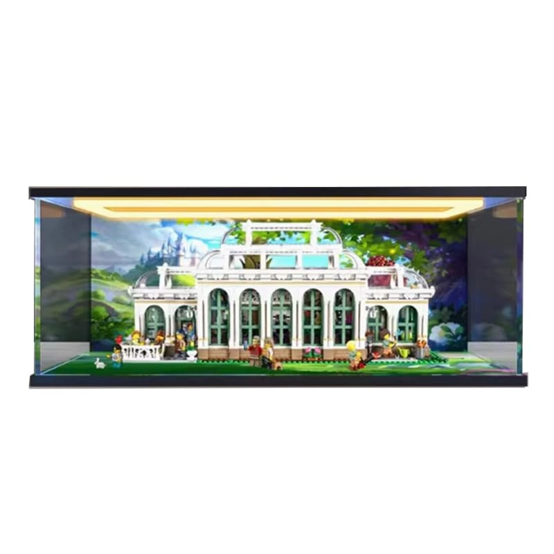 HCAEIOFJ Lego City Display Case (21353) - Clear Acrylic Black Bottom 21.65x11.81x9.84in.