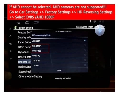 HD Car Rear View Camera - Wire AHD1080P