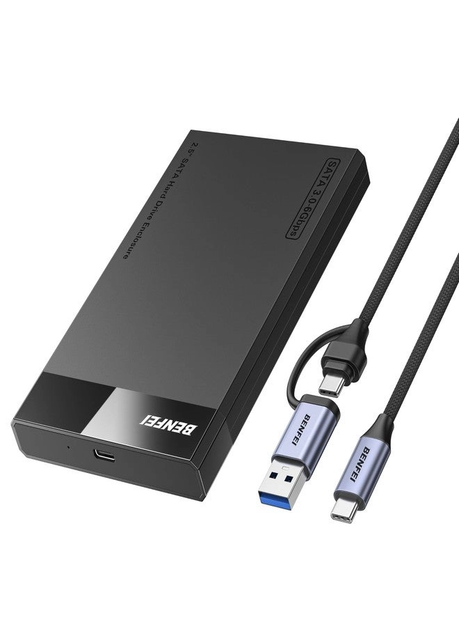 Benfei 2.5 Inch SATA to USB External Hard Drive Enclosure - 6Gbps UASP Tool Free
