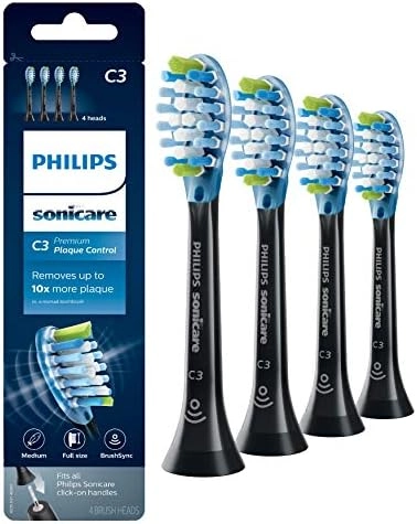 Philips Sonicare C3 Premium Plaque Control - 4 Brush Heads Black
