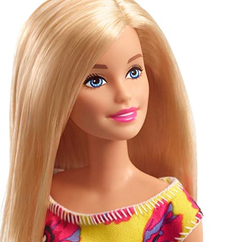 Barbie Doll - Blonde Floral Dress Yellow