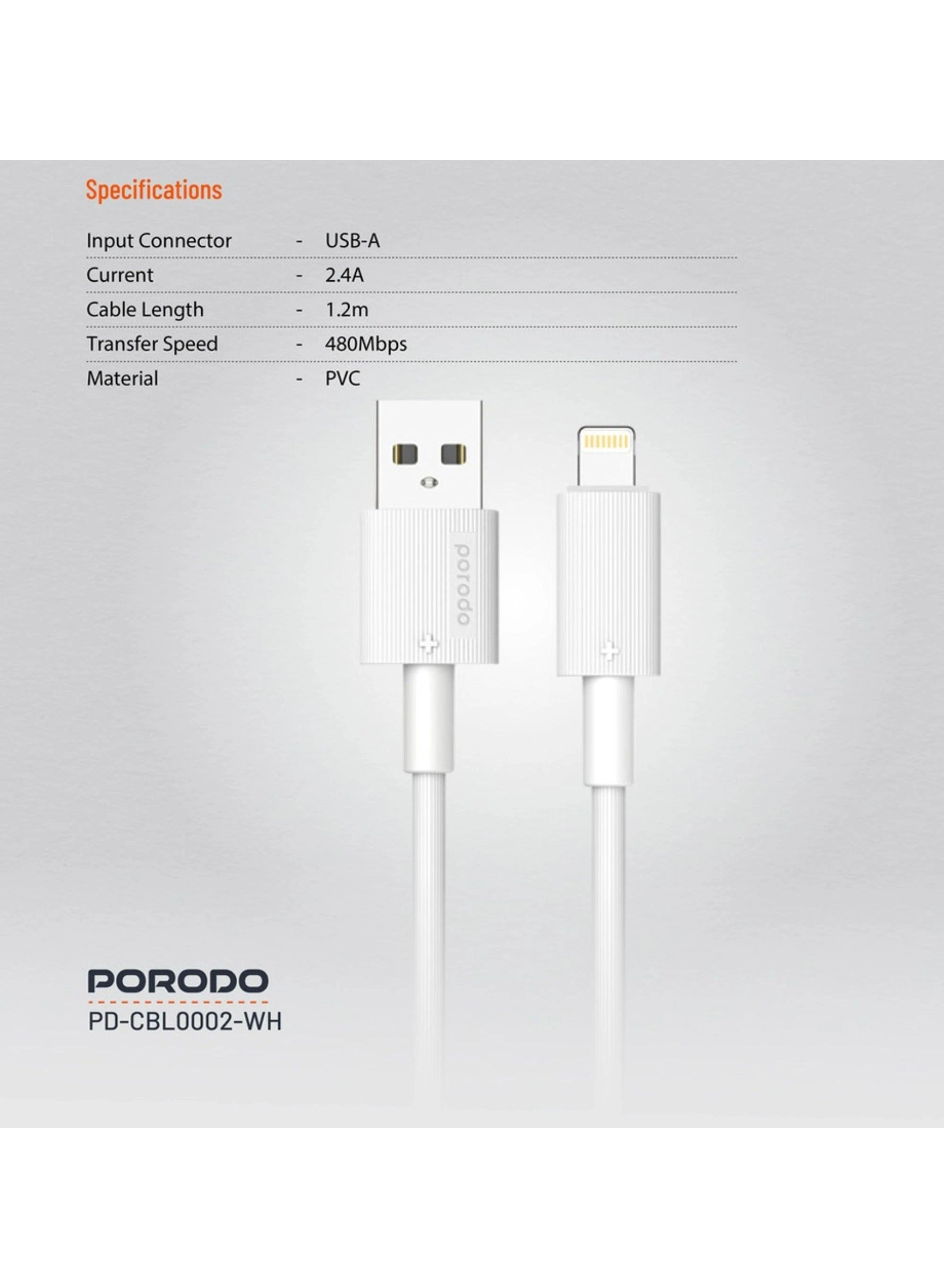 USB A to Lightning Cable USB-A to Lightning 1.2m