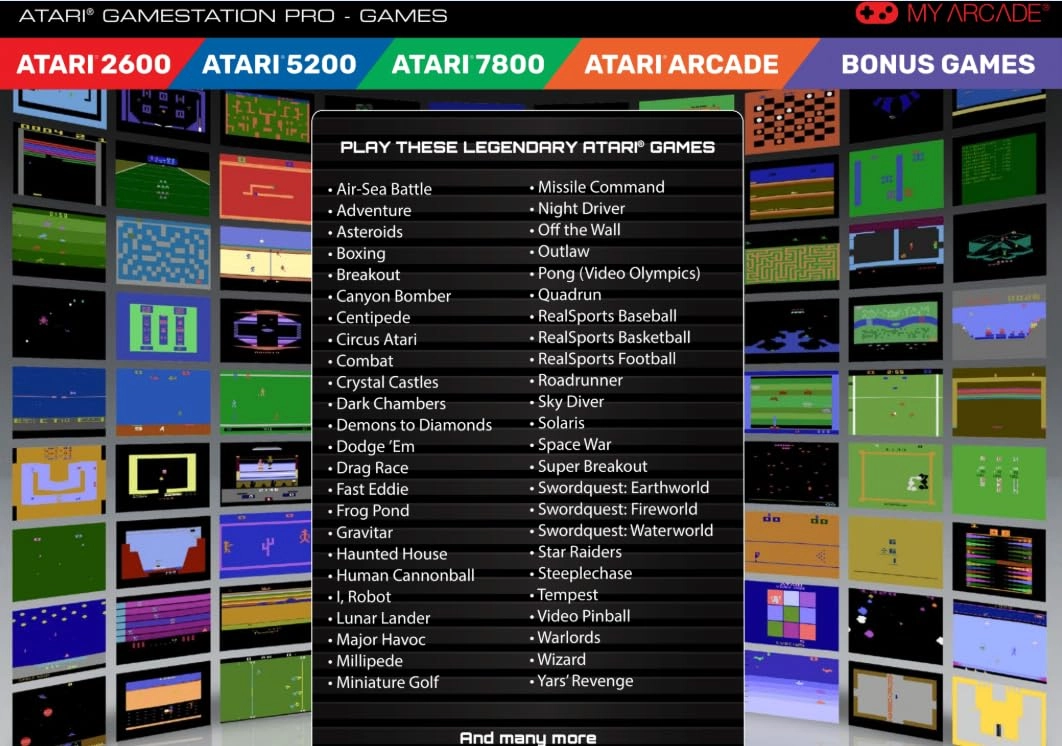 GameStation Pro - 200+ built-in Atari games HDMI output Wireless joysticks