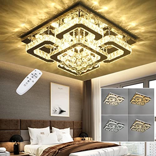 Crystal Ceiling Light - 3000k-6000k Dimmable