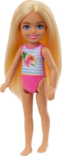 Chelsea Small Doll - Blonde Hair Blue Eyes Striped Swimsuit Ages 3+