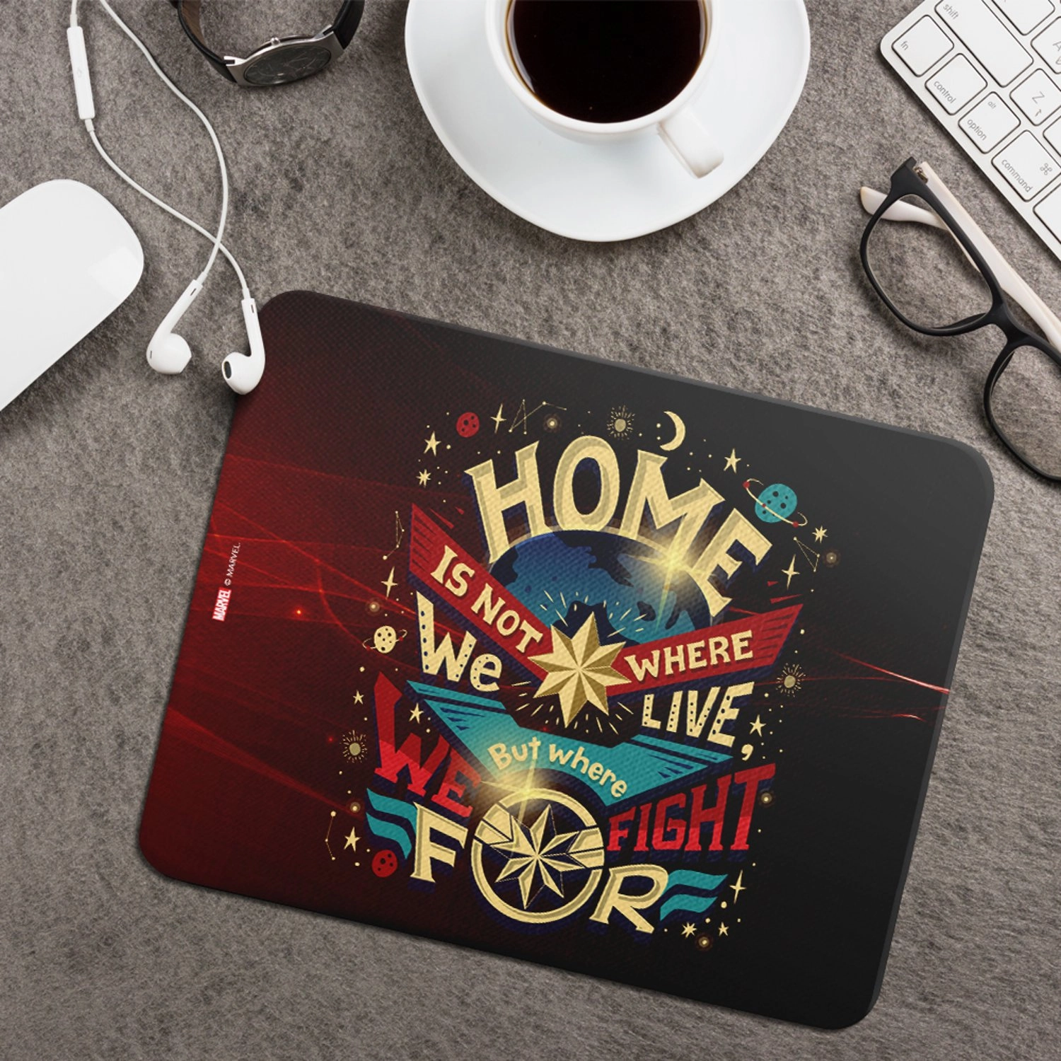 Logo Captain Fabric Mouse Pad - 22x18 cm