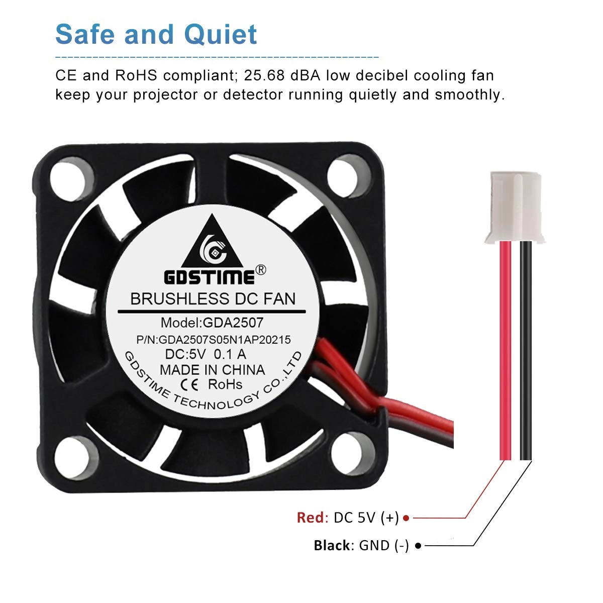 Brushless DC Cooling Fan - 2 Pack 25mm