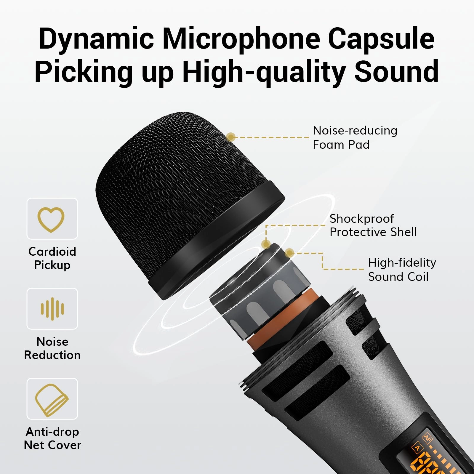 Wireless Microphones System - 4 UHF