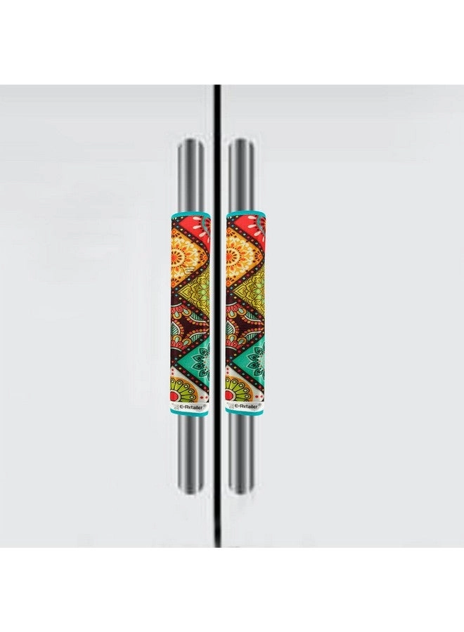 E-Retailer Fridge Handle Cover - Set of 2Pcs. 3-Layered 12x6 Inches