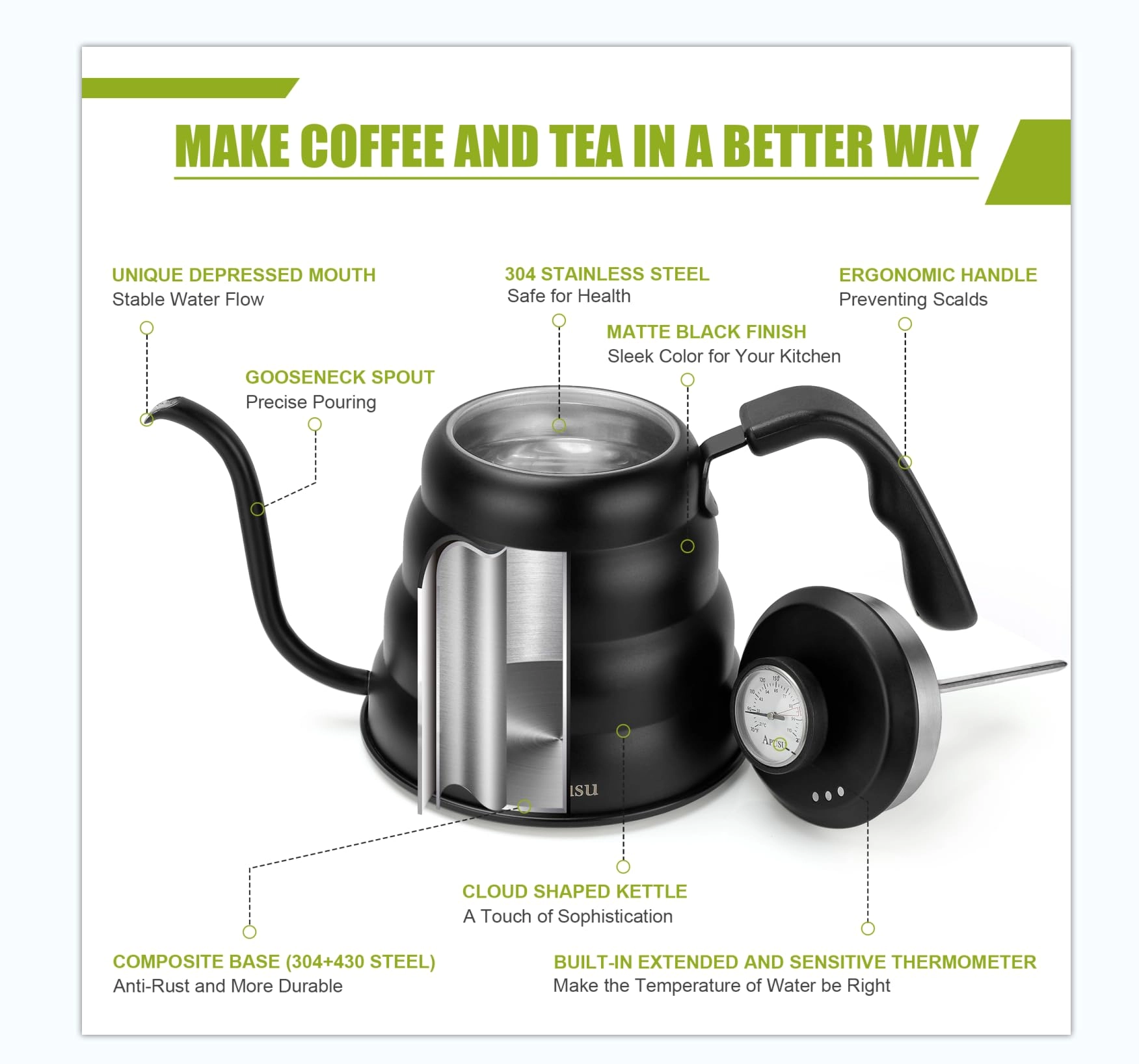 Gooseneck Kettle - 1200ml