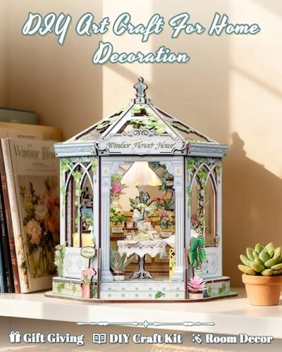 Book Nook Kit - Windsor Flower House Wood LED