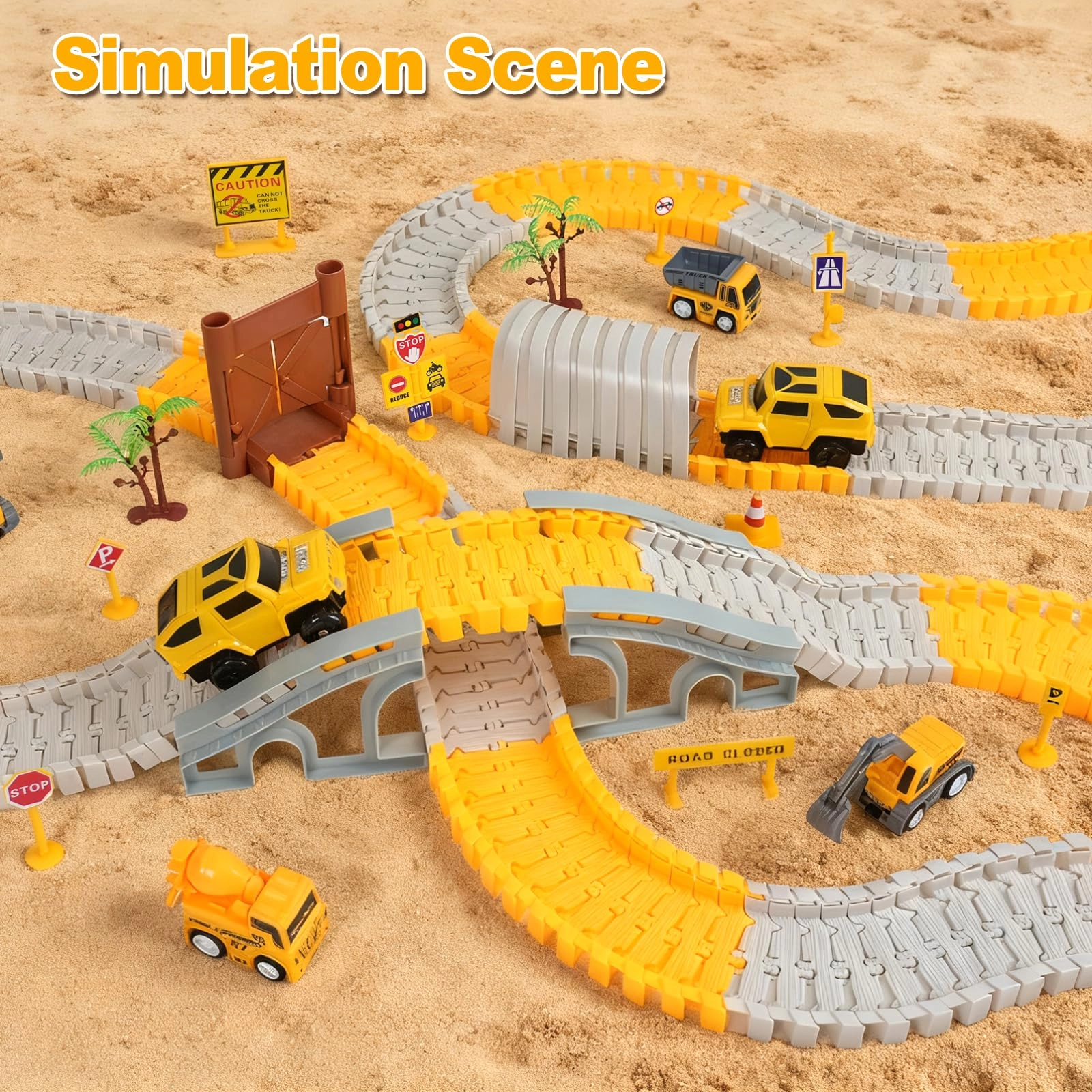 Construction Race Track - dinosaur
