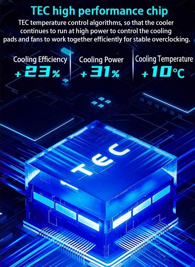 iPad Cooler - 45W RGB Lighting Temperature Display