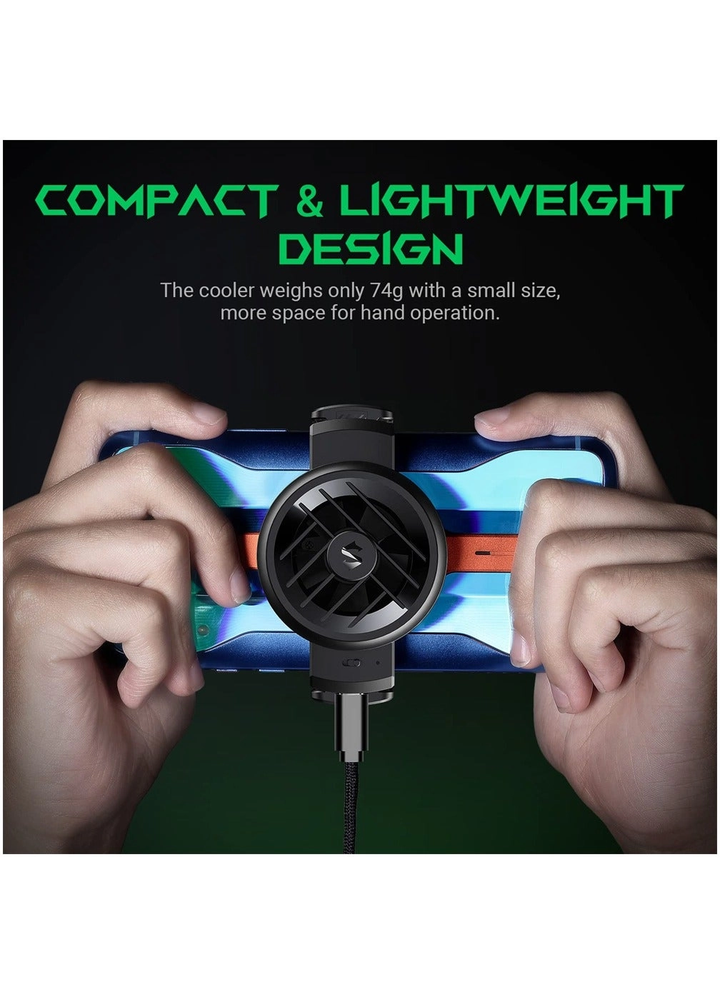 Phone Cooler - Portable Dual Semiconductor Cooling for iPhone/Android