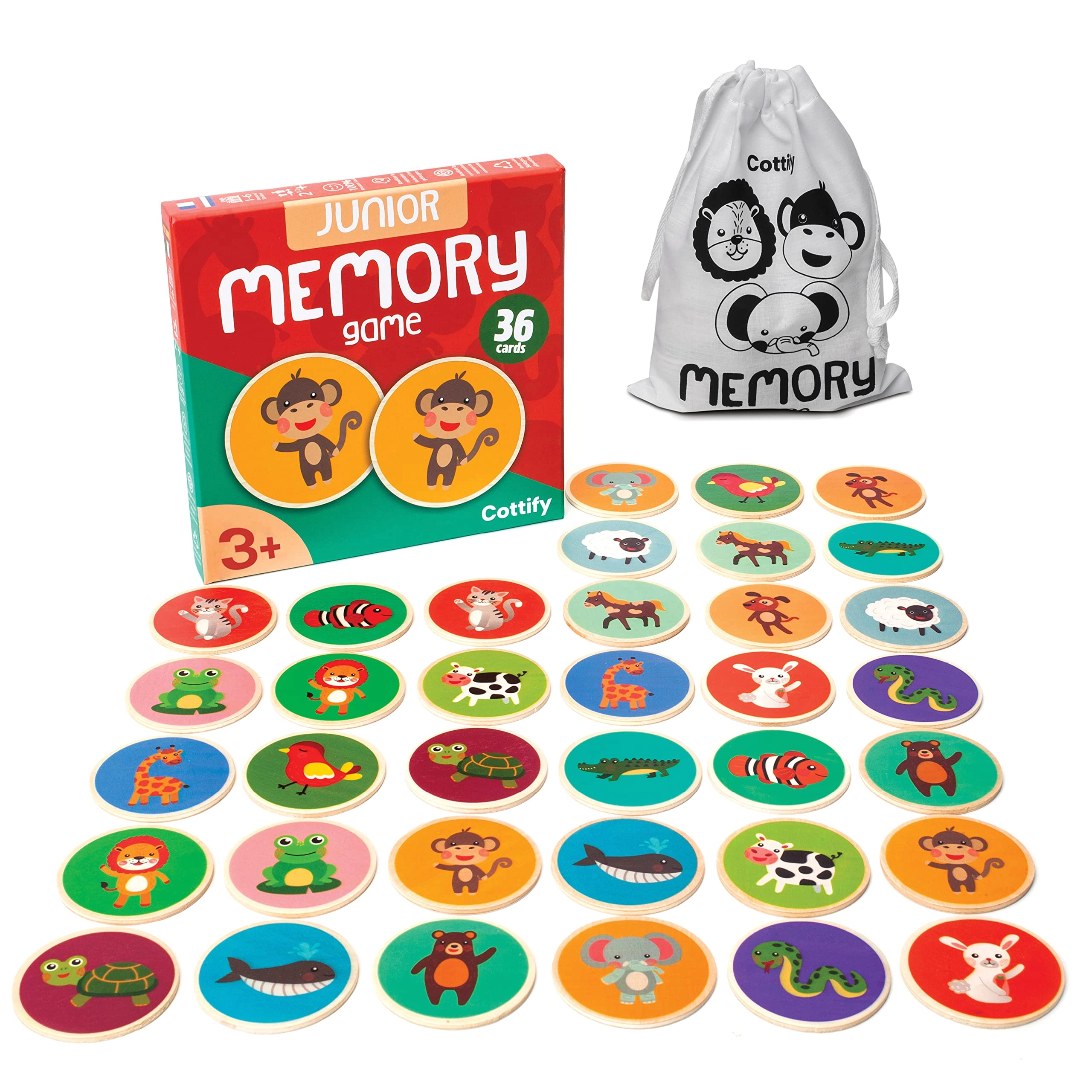 Wooden Matching Game - 2-4 Years 36 pieces