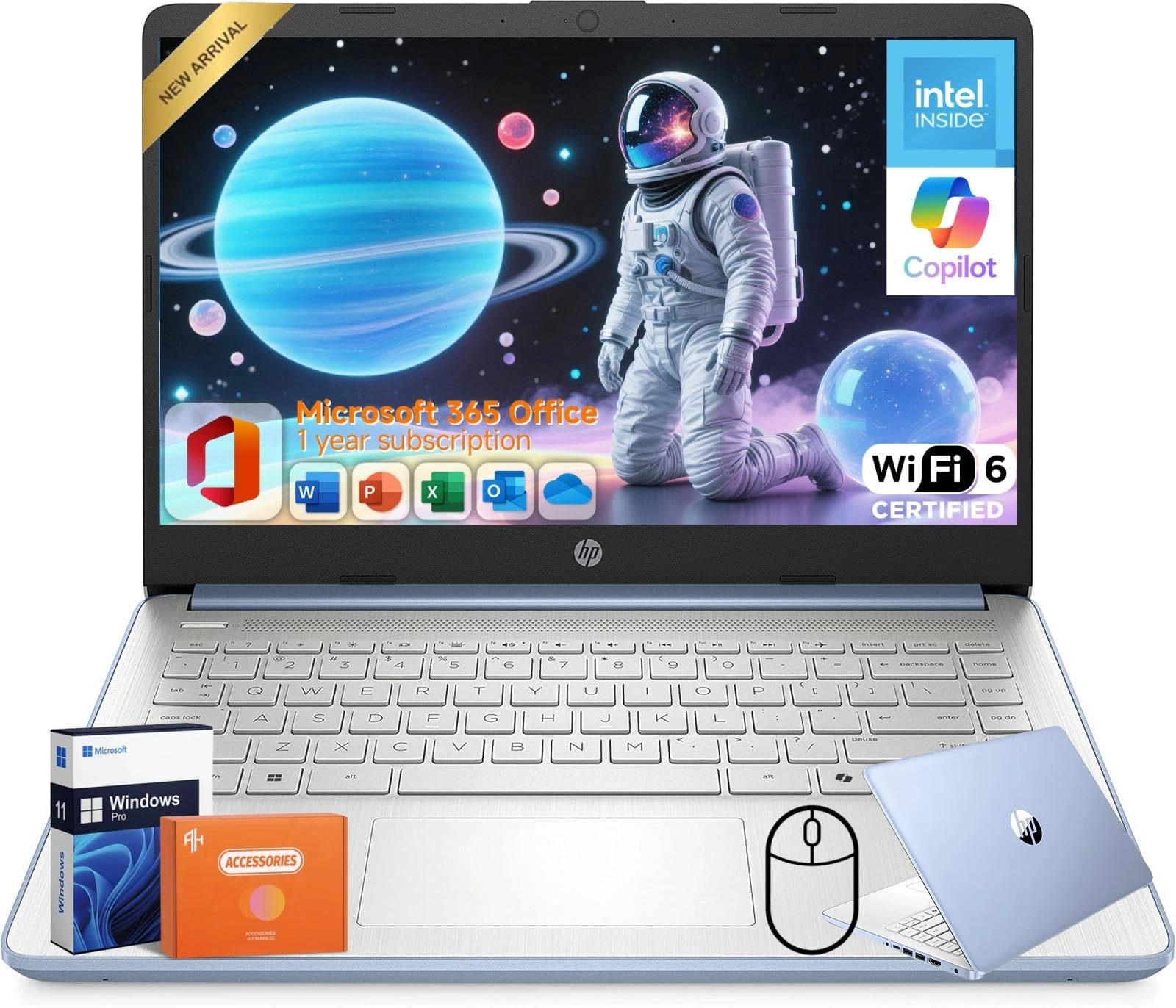 14 Laptop Computer Laptop 14-dq6011dx - 14'' N150 16GB DDR4 128GB UFS + 256GB MSD Card