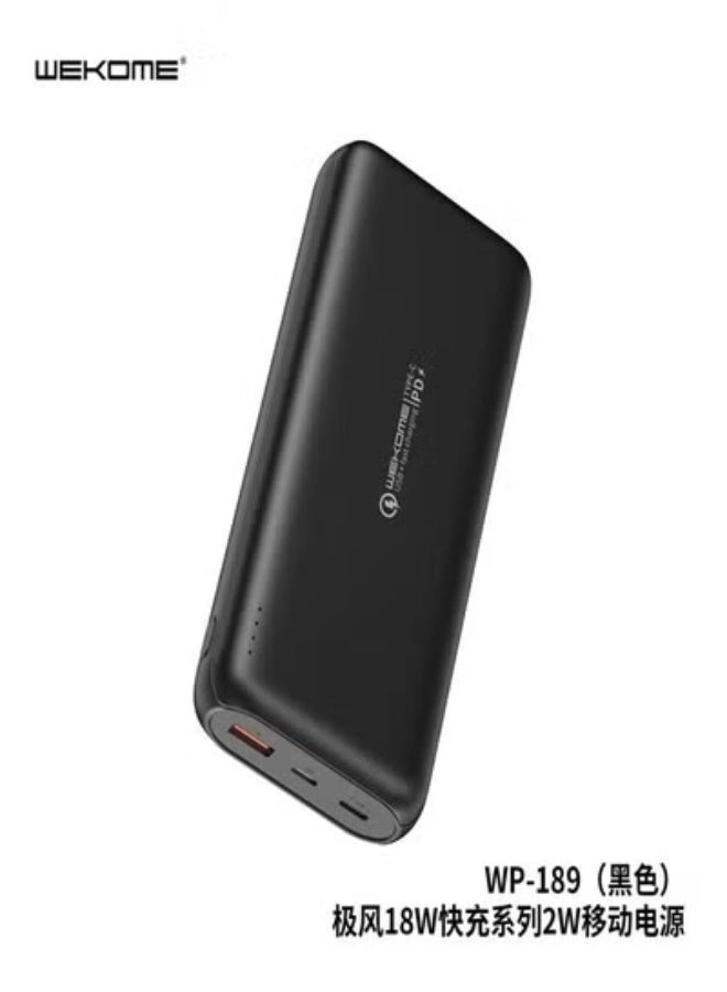 WP-189 - 20000mAh 20W Super Fast Charging Dual USB Outputs