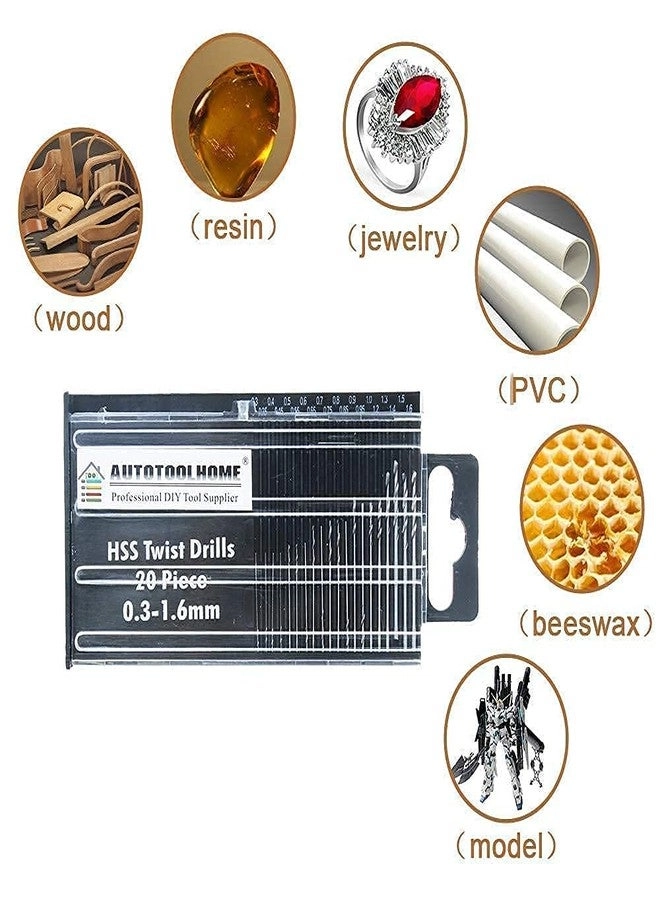 Precision Pin Vise - Copper 20pc 0.3-1.6mm