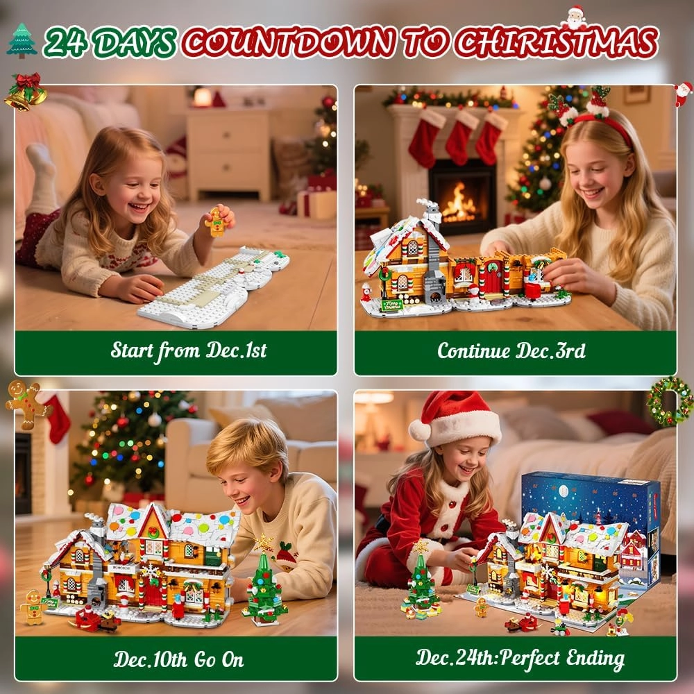 Christmas Building Toy Set - 1452 pcs