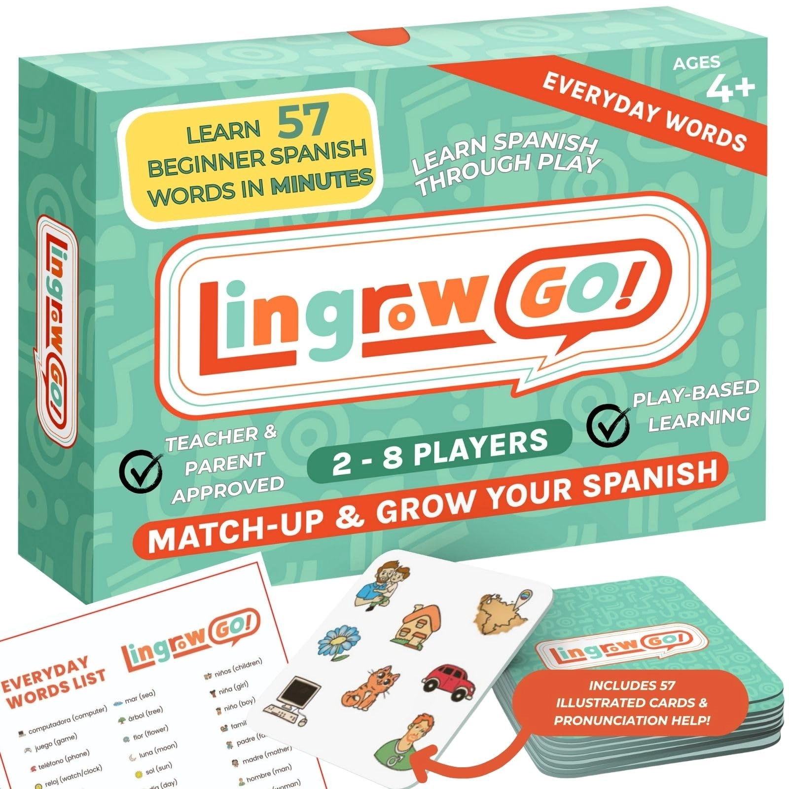 Lingrow Go! Spanish Memory Game - 4 years and up