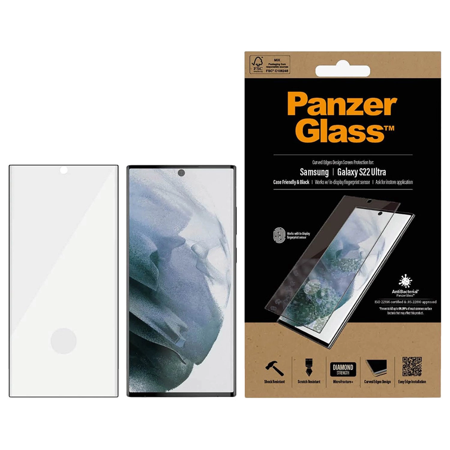 Clear Tempered Glass Screen Protector for Samsung Galaxy S22 Ultra