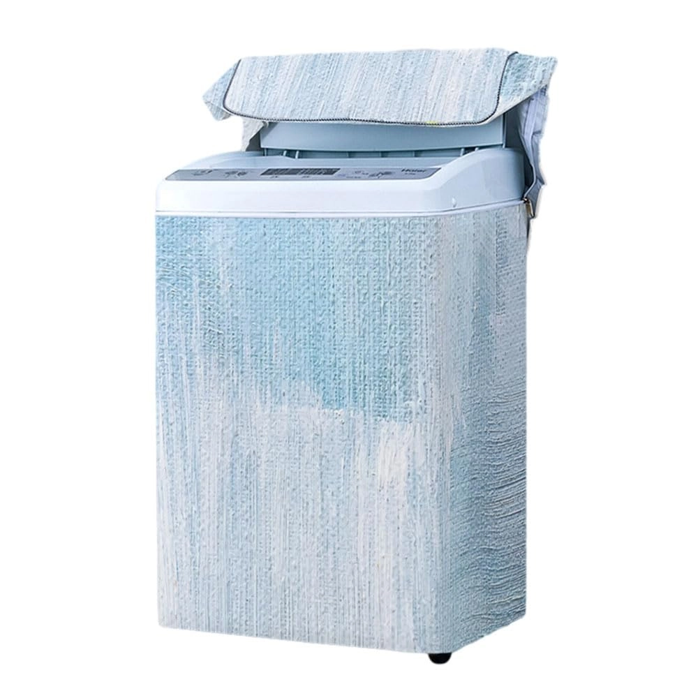 Odot Washing Machine Cover - Top Loader Waterproof Blue and White