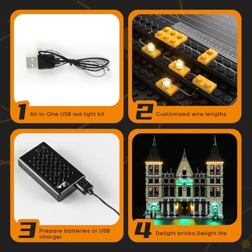 Light for Lego Malfoy Manor (76453) - LED Lighting Kit
