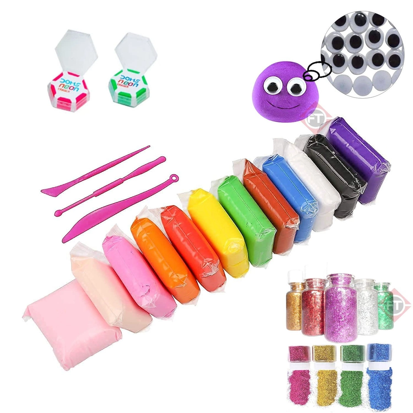 Air Dry Clay Set - 12 Color Jewellery Making Beginners Kit