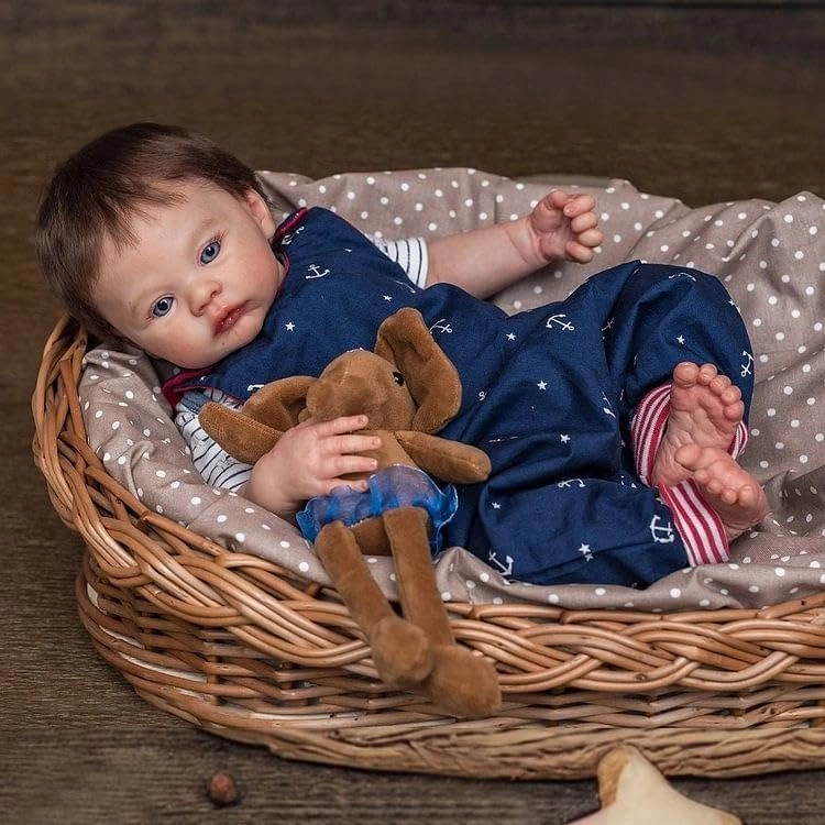 Reborn Baby Doll - 18 inch/45CM Vinyl Silicone anatomically correct boy Ages 3+