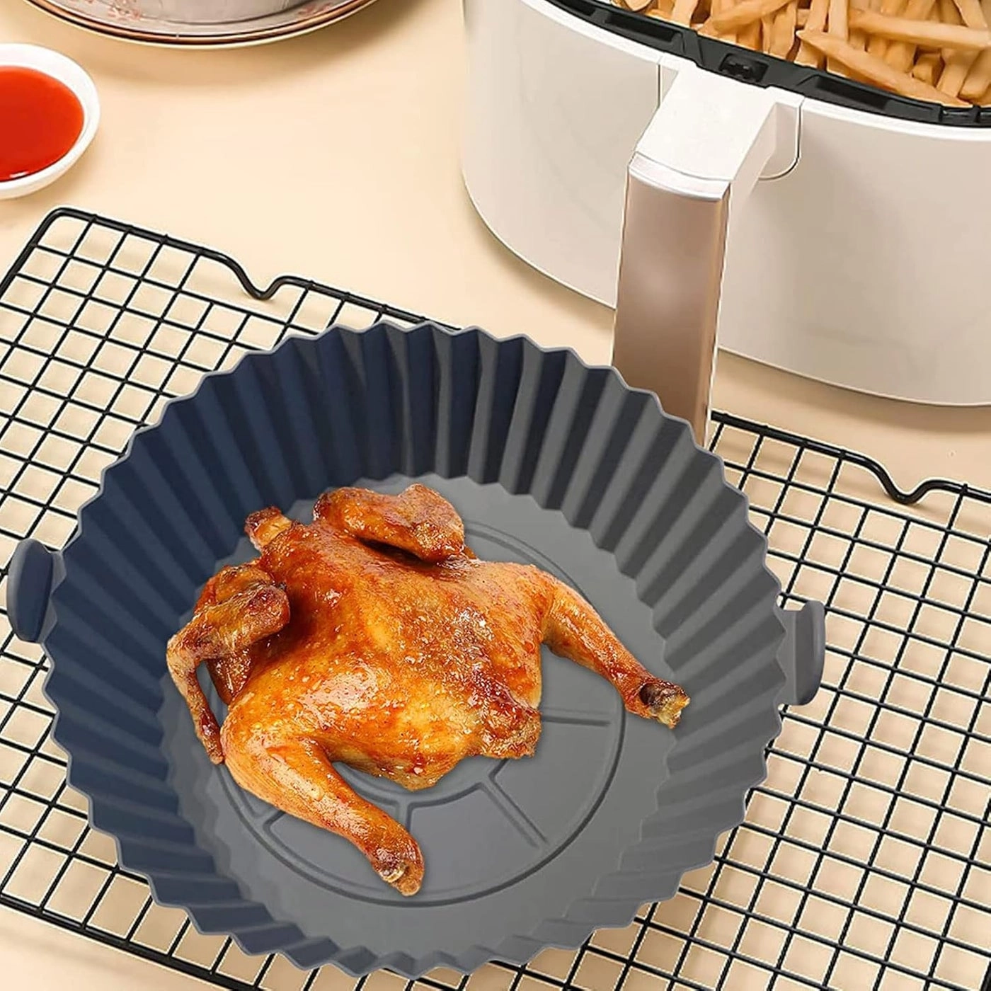 Air Fryer Silicone Baking Tray - Silicone 2PCS
