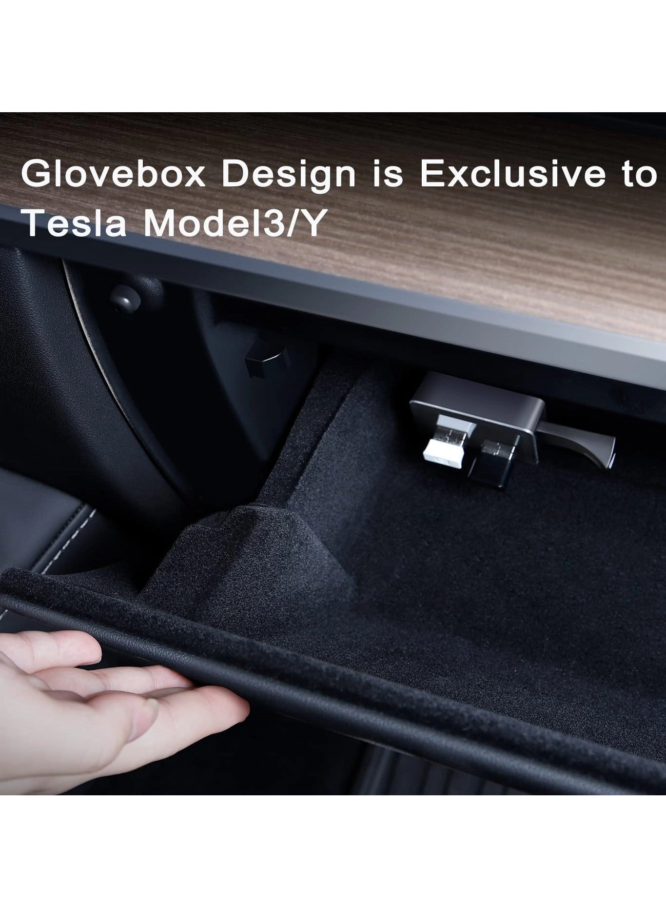 Glove Box USB Hub - USB3.0 3 ports for Tesla Model 3/Model Y