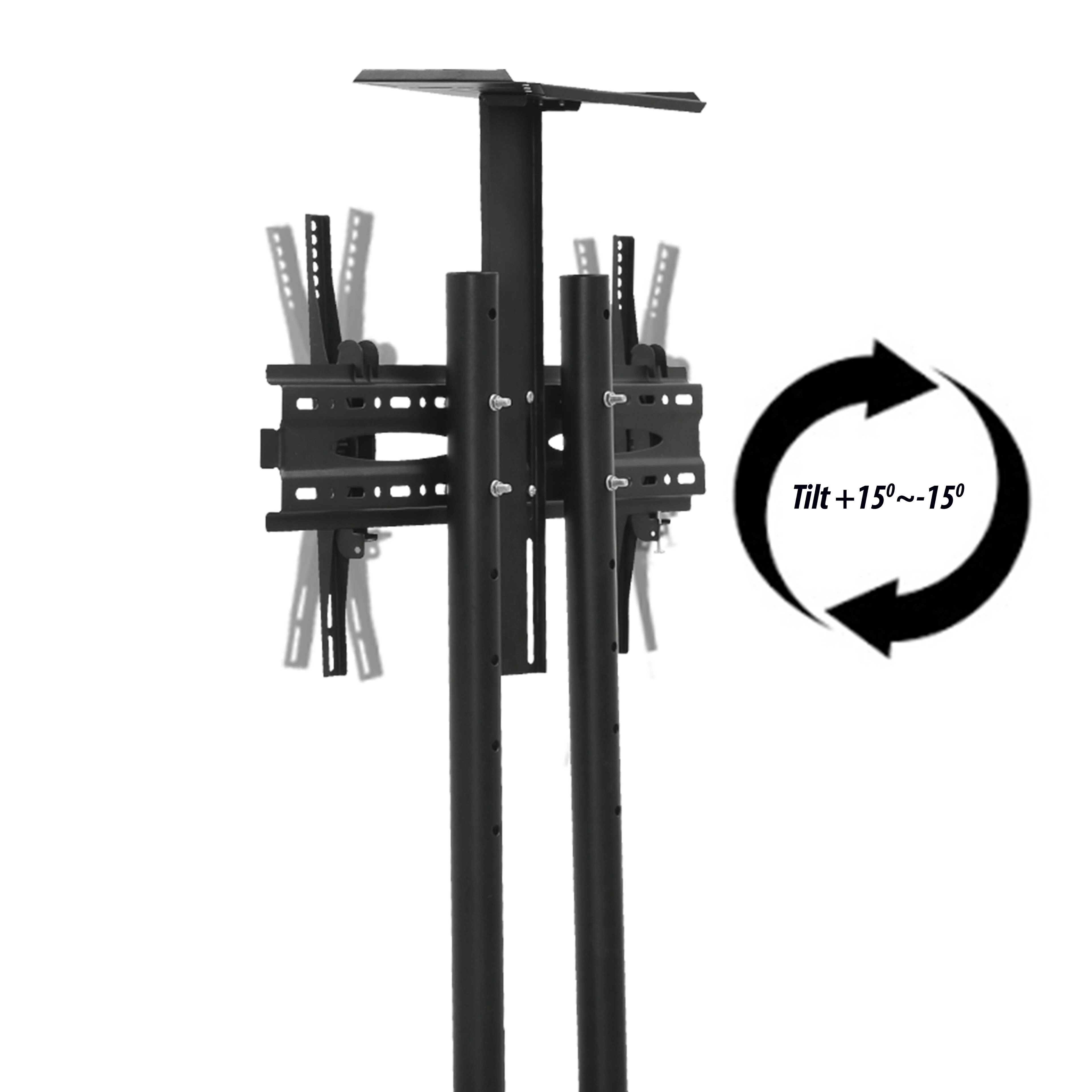 Premium Mobile TV Floor Stand & Cart - 50kg 32" to 75"