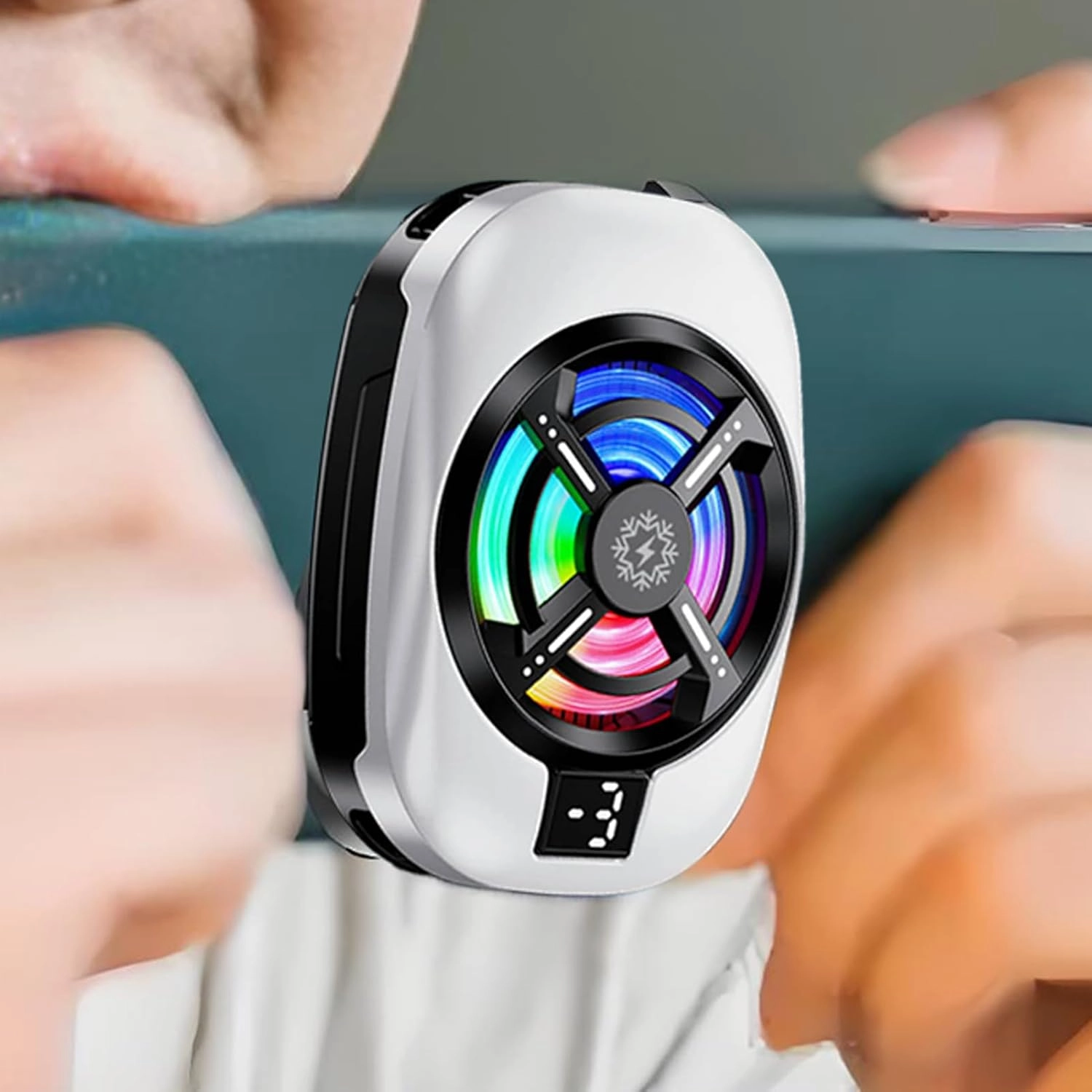 Silent Phone Cooler - Magnetic RGB Fan